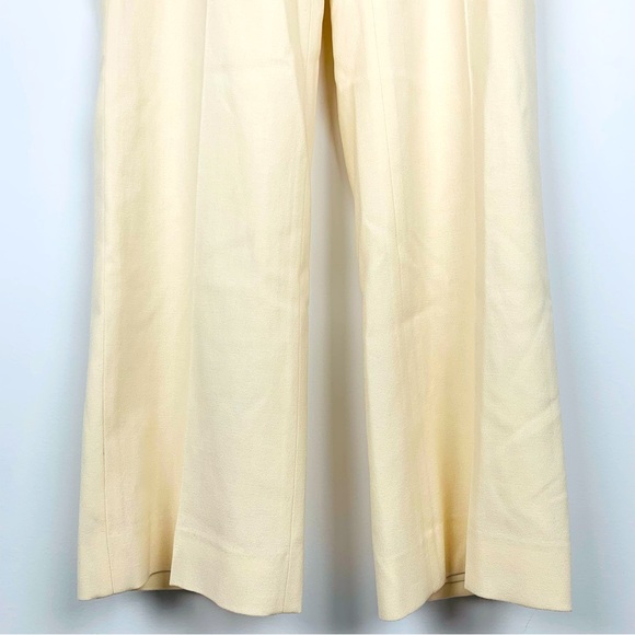 $365 Carlisle New York Creme Beige 100% Wool Luxury Dress Pants Women's Size 6 - Picture 4 of 13